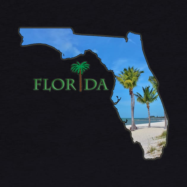 Florida State Outline (Key West Beach) by gorff